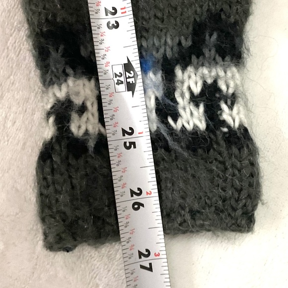 Free People Fair Isle Mohair Wool Blend Snap Button Cardigan Sweater Sz Xtra Sm - Picture 5 of 9